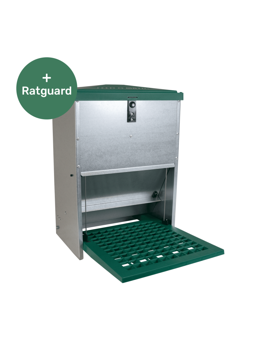 Mangeoire à pédale feedomatic 12 kg + protection anti rats