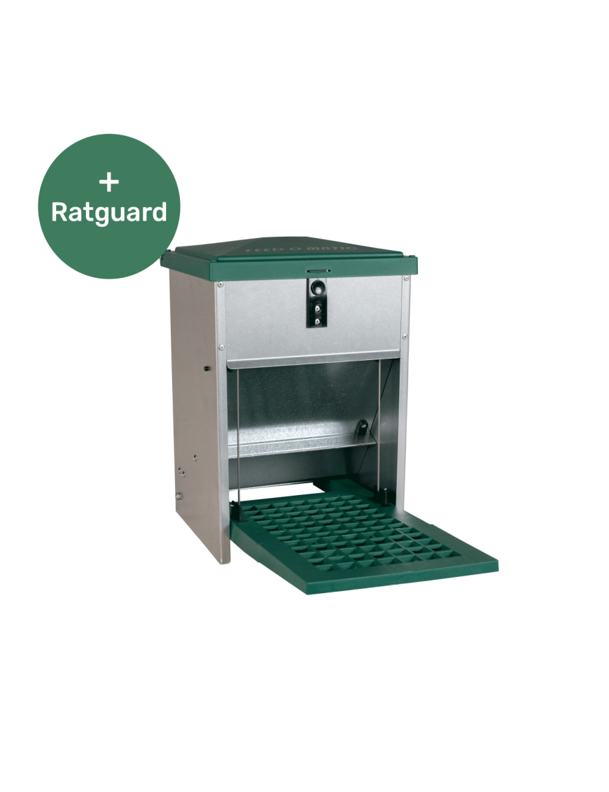Mangeoire à pédale feedomatic 5 kg + protection anti rats