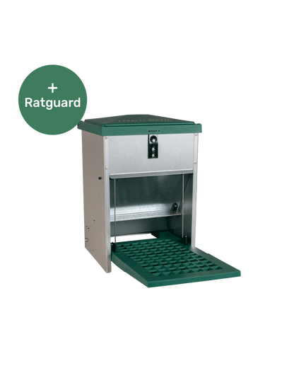 Mangeoire à pédale feedomatic 5 kg + protection anti rats